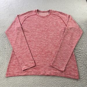 Lululemon Metal Vent Tech Shirt Mens Medium Heather Red Long Sleeve Workout